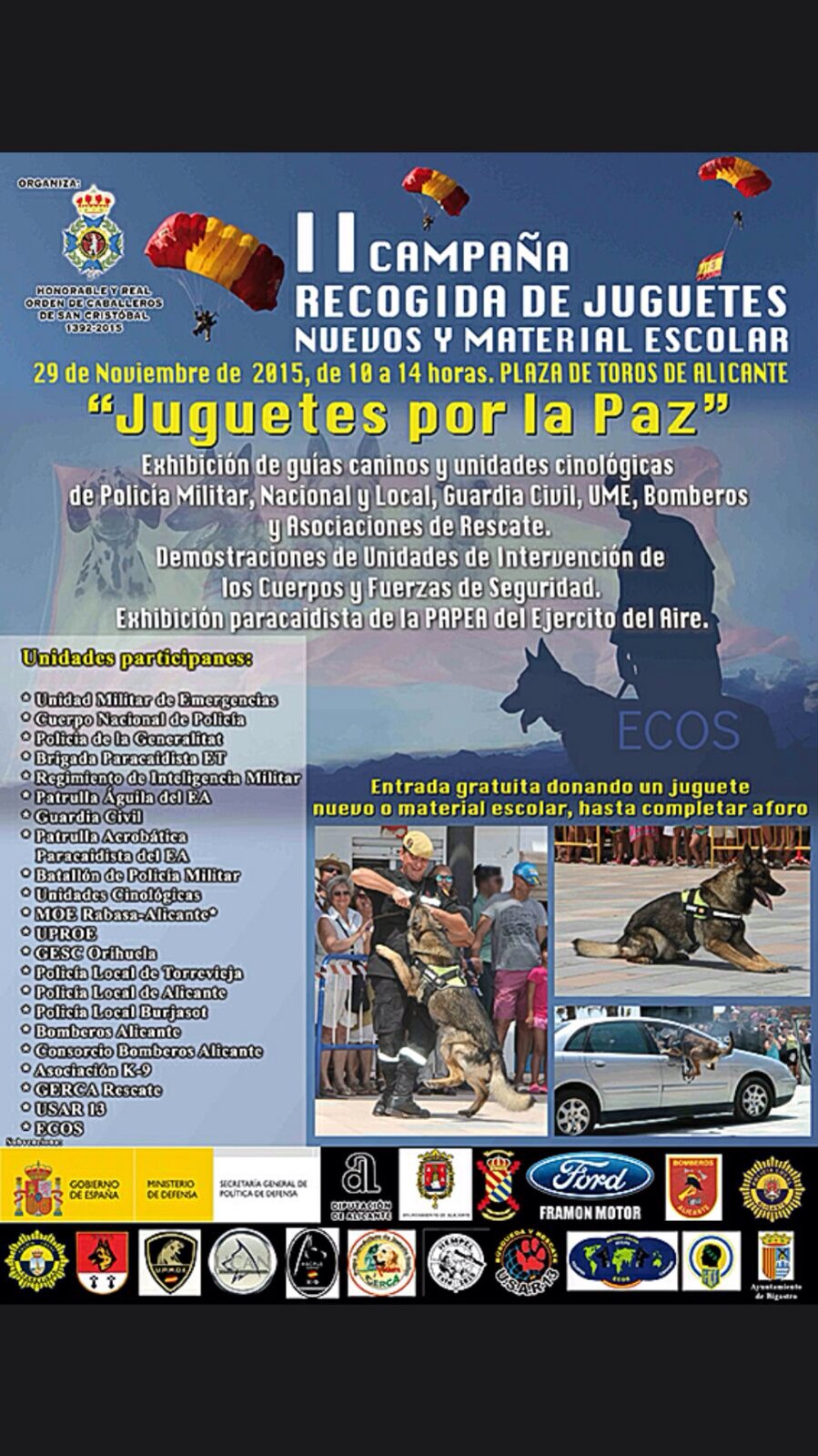 Cartel II Campaña Juguetes por la paz